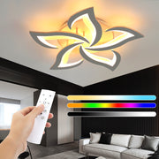 Modern Chandelier LED Lamp White Frame Ceiling Light Lamp With RGB Backlight