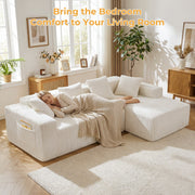 JUMBO CORD MODULAR L SHAPE CORNER SOFA 4 SEATER FURNITURE SETTEE SUITE POUFFE UK