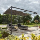RETRACTABLE PERGOLA GAZEBO CANOPY METAL ROWLINSON FLORENCE GARDEN SHELTER 4x3
