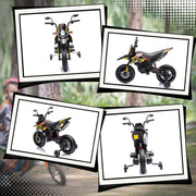 12V Licensed Kids Motorbike with Training Wheels, Yellow