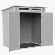 6'x4' 6'x6' Plastic Garden Storage Shed Outdoor Tool Storage House With Floor