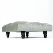 Large Square Footstool Coffee Table Upholstery Fabric Footstools Matching Button