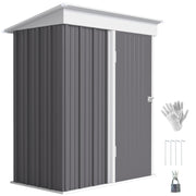 Steel Garden Shed, Small Lean-to Shed for Bike, 5x3 ft Refurbished