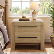 Wooden Nightstand with 2 Drawers, 27.55
