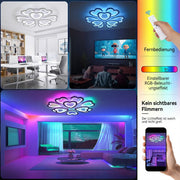 Modern LED Ceiling Light RGB Heart Design Chandelier Lamp with Remote Control UK