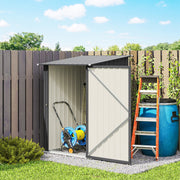 3.3ft x 3.4ft Outdoor Storage Shed Steel Garden Shed w/ Lockable Door