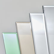 Green & Mocha Glass Art Deco Fan Wall Mirror 75cm x 68cm