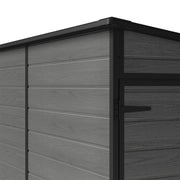 Plastic Garden Shed 8x4 Outdoor Storage Sheds Tool House w/ Floor, Lockable Door