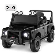 Land Rover Defender Toy Car 12V Kids Ride On Car Black Licensed