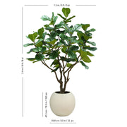 Artificial Faux Fig Tree CGH 8ft / 240cm Indoor Potted Plant Planter Green
