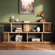 70.86 Inch Farmhouse Console Table with Open Storage Cubes for Entryway, Hallway