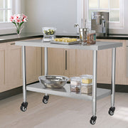 Commercial Catering Work Top Table Stainless Steel Bench Kitchen Food Storage