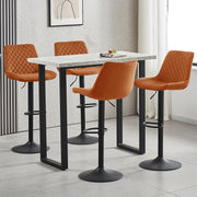 4PCS Swivel Bar Stools Velvet/Faux Suede Breakfast Adjustable Height Bar Chair