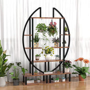 6 Tier Metal Plant Stand Heart-shape/Moon Rack Flower Pot Shelf Indoor Outdoor