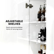 High Gloss Slimline Bathroom Tallboy Free Standing Cabinet Tall Storage Cupboard