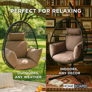 Egg Chair Cushion, Waterproof Hanging Swing Chair Cushion for Indoor & Outdoor