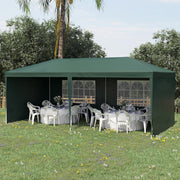 6m x 3m Garden Gazebo Marquee Canopy Party Tent Canopy Patio Green