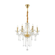 Marie Therese Chandelier Ceiling 6 Light Crystal Effect Lamp with Free LED Bulbs