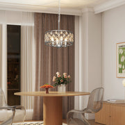 Crystal Chandelier w/Adjustable Height, 4-Light Ceiling Light Refurbished