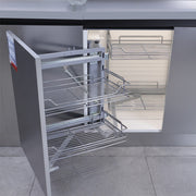 PullOut Kitchen Magic Corner Baskets Cupboard Larder Storage Shelf Rack Close UK