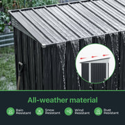 8x4FT Metal Garden Shed Lockable Tool Storage House Weatherproof Outdoor Sheds