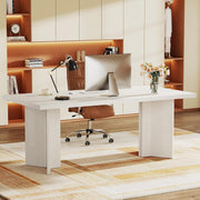 63-Inch Executive Desk Vintage Home Office Computer Desk with Large Tabletop