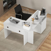 L Shaped Computer Desk 150cm Corner Study Writing Desk with Drawer