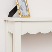 Ivory Scalloped Console Table - 93cm x 81cm