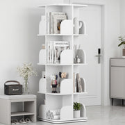4-Tier Rotating Bookshelf Bookcase Display Floor Standing Corner Revolving Shelf