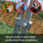 6x3m WALK IN CHICKEN RUN COOP LARGE OUTDOOR PEN METAL DUCK HEN POULTRY CAGE SHED