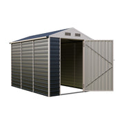 Garden Shed Metal Apex Roof Outdoor Storage House With Ventilation & Padlock