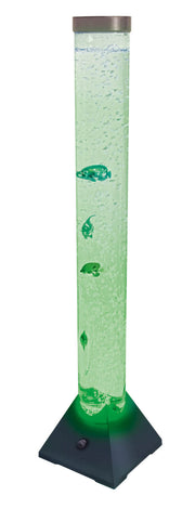 LED Colour Changing Bubble Floor Tower Fish Lava Kids Bedroom Sensory Light Lamp