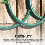 Heavy Duty Reinforced Garden Hose Pipe Braided PVC Watering Hose (Green) 50/100M