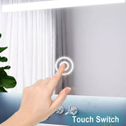 LED Bathroom Mirror Cabinet with Shaver Socket Demister Sensor Lights 70x50cm