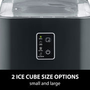 Caso IceChef Compact Ice Cube Maker Machine 1L Tank 500g/hr Two Sizes Black