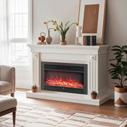 36-Inch Electric Fireplace with Adjustable Flame Colors-Black