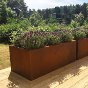 Garden Cube Metal Planter Corten Steel Plant Flowers Pot In & Outdoor Trough Tub