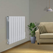 1200W Wall Mounted Electric Oil Filled Radiator Aluminum Panel Heater with Timer