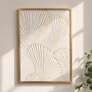 Extra Large Gold Ginkgo Textured Wall Art - 55cm x 80cm
