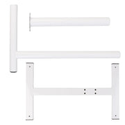 Adjustable Overbed Table Over Hospital Bed Tray with Wheels for Home Use White