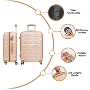 Hard Shell PC+ABS Cabin Suitcase 4 Wheel Travel Luggage Trolley Lightweight Case