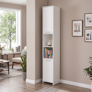 Tall Bathroom Storage Cabinet Freestanding Slim Bathroom Cabinet Cupboard White