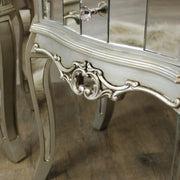 Pair Mirrored Venetian bedside cabinet lamp table bedroom furniture silver glass