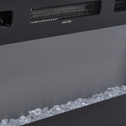 70inch Black TV Stand Cabinet Electric Fireplace Unit 12 LED Colour Fire Flame