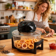 Halogen Oven Air Fryer For Home 60 Minute Timer & Extender Ring - 12L/1400W UK;