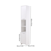 Tall Bathroom Storage Cabinet Freestanding Slim Bathroom Cabinet Cupboard White