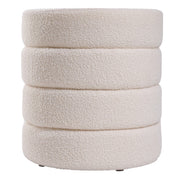 Round Footstool Teddy Dressing Table Stool Vanity Chair for Bedroom Living Room