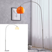 Curved Floor Lamp Standard Living Room Light Retro Domed Shade without LED Bulb
