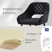 Set of 2 Bar Stools Velvet/PU Metal Legs Breakfast Stools Armrest Padded Chairs