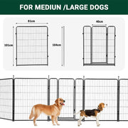 Pet Dog Pen 8 Panel Foldable Cat Puppy Playpen Indoor/Outdoor Enclosure Run Cage